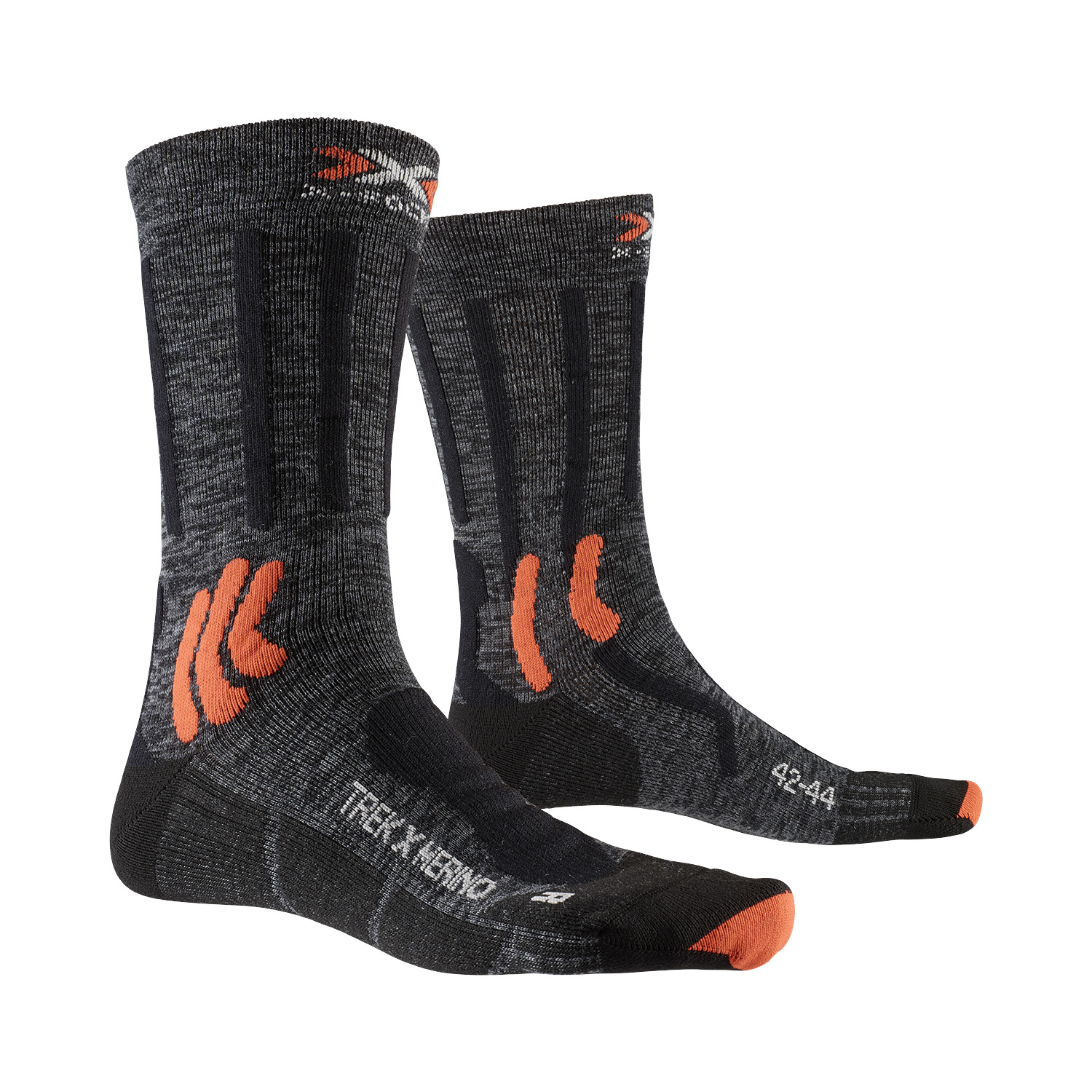 Носки X-SOCKS® Trek X Merino 4.0 Grey Duo Melange/X-Orange/Black Носки X-SOCKS® Trek X Merino 4.0 Grey Duo Melange/X-Orange/Black